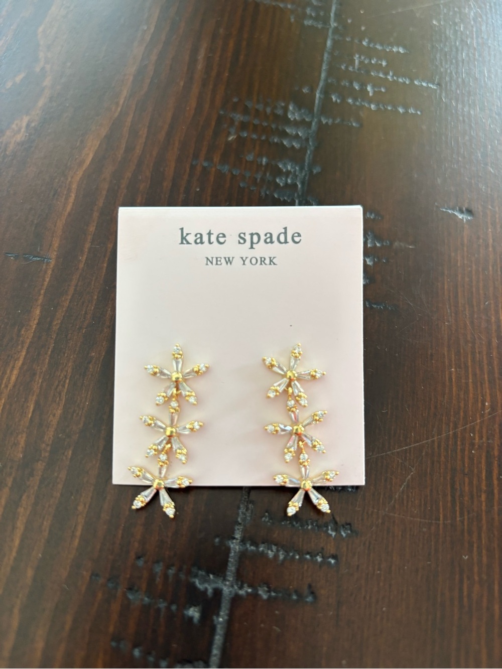 Kate Spade New York Crystal Floral Drop Earrings